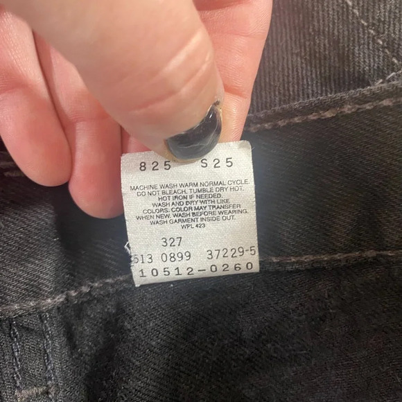 Levi's 512 Vintage‎ 99’ Slim Fit Straight Leg Jeans Womens Sz 7 M 25 Black Denim - Picture 11 of 11
